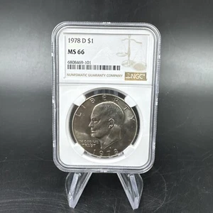 1978-D EISENHOWER DOLLAR $1  NGC MS66 GEM - Picture 1 of 4