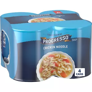 Progresso Traditional, Chicken Noodle Soup, Ready To Serve, 19 oz., 4 Pack - Picture 1 of 5