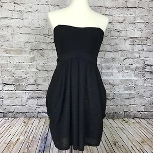 NEW Free People Women's Strapless Black Dress Size 8 FREE SHIPPING - Picture 1 of 7