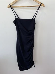KOOKAI Womens Little Black Dress Ruched Mini Bodycon Size 1 AU 10 US 6 - Picture 1 of 8