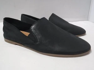 Lucky Brand Shoes Womens 7.5 M Charsa Casual Comfort Slip On Loafer Black Nubuck - Picture 1 of 13