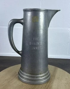 12” Pewter Beer Pitcher. Engraved, The Baron’s INNE - Picture 1 of 7