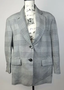 Zara Man Oversized Plaid Check Gray Blazer 2922/200 - Small - Picture 1 of 4