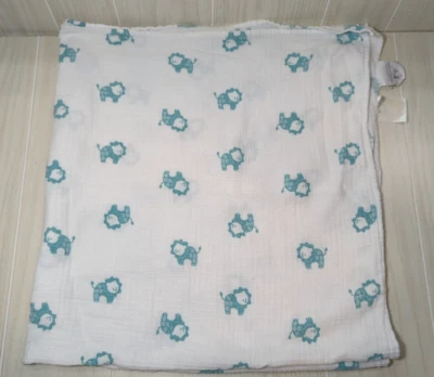 Manta bebé Aden and Anais verde azulado leones algodón muselina Foto 1 de 4