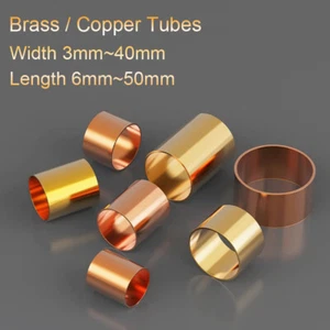 Brass/ Copper Round Tube Bushing Sleeve Hollow Tubes OD 3mm~40mm Models DIY - Picture 1 of 9