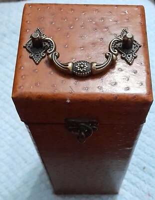 Wein Geschenkbox mit Deckel Holz für 1 Flasche Sekbox Vintage  - Bild 1 von 4