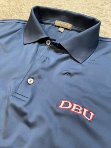 Peter Millar Summer Comfort Dallas Baptist University Patriots Polo Size M. - Picture 1 of 10