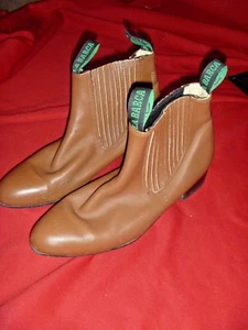 ~~LA BARCA Camel Leather Men's Western Boots Shoes Sz 10 10.5~~Stretch sides - Picture 1 of 3