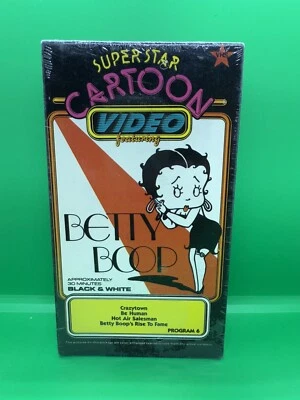 Betty Boop Program 6 (VHS) Black & White - Super Star Cartoon Video New & Sealed - Image 1 of 4