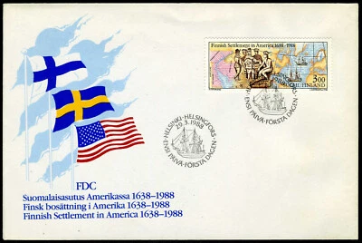 Finland 768 Joint Issue w/US C117 & Sweden 1672 FDC - Image 1 of 3