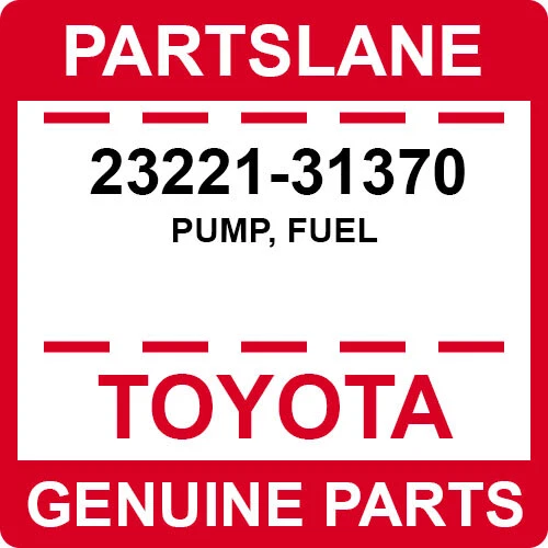Bomba de combustible TOYOTA GENUINA Highlander Sienna 23221-31370 / 2322131370 OEM Foto 1 de 1