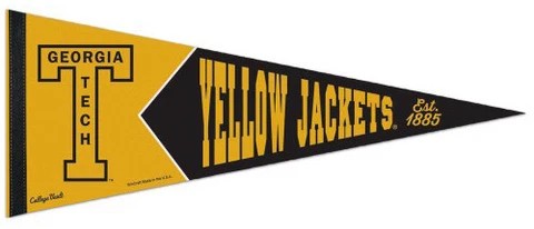 GEORGIA TECH YELLOW JACKETS Retro-1950s-Style Premium Felt Collectors PENNANT Cover