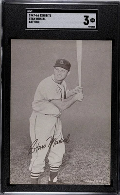 1947 Exhibits Stan Musial Batting SGC 3 - Image 1 of 2