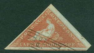 SG 1 Cape of good hope 1853. 1d pale brick-red. Very fine used, full good to... - Picture 1 of 2