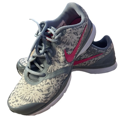 Scarpe da corsa Nike TR 4 GRIGIO tie dye splash con swoosh ROSA CALDO taglia 9