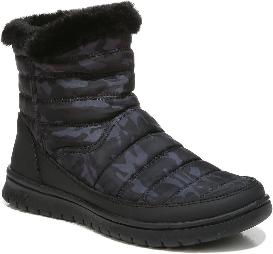 Ryka Womens Suzy Quilted Ankle Shearling Boots (Size 7.5)