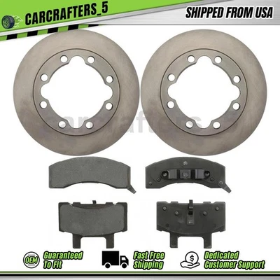 Disc Brake Rotors Brake Pads Set Front for 1988-1993 Chevrolet K3500 6.2L - Image 1 of 4
