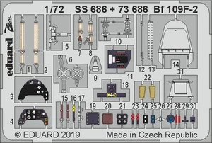 (EDP73686) - Eduard Photetch 1:72 - Bf 109F-2 - Bild 1 von 1