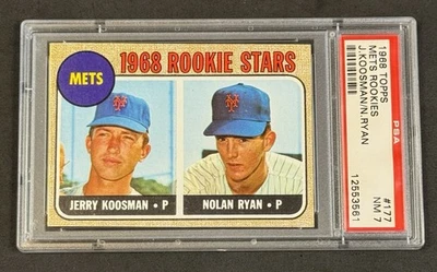 1968 Topps Nolan Ryan Jerry Koosman estrellas novatas #177 casi como nuevo PSA 7 *Centrado Foto 1 de 2