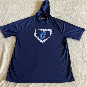 Lightweight Hoodie Short Sleeve The Citadel Blue Sz XL See Photos Read EUC - Picture 1 of 13