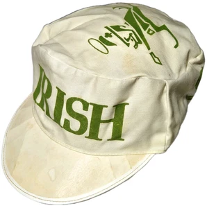 Vintage Notre Dame Maler Mütze Fighting Irish Logo Stretch weiß grün ACC RAR - Bild 1 von 10