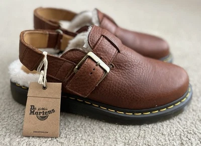 NUEVO Dr Martens Jorge II Ambassador Mules Cuero M 7/W 8 Anacardo Marrón Foto 1 de 4