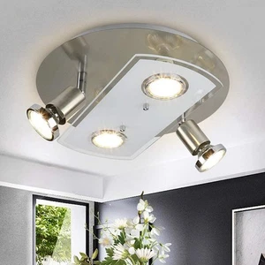Modern Ceiling Track Lighting Kit, 4-Light Round Directional Track Lights Fix... - Picture 1 of 7