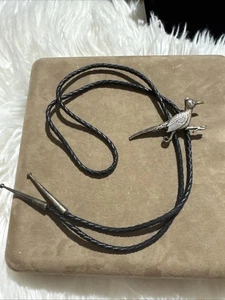 Corbata Bolo Vintage Nativa Plata Esterlina Grande Correcaminos Firmada B MCM - Imagen 1 de 16