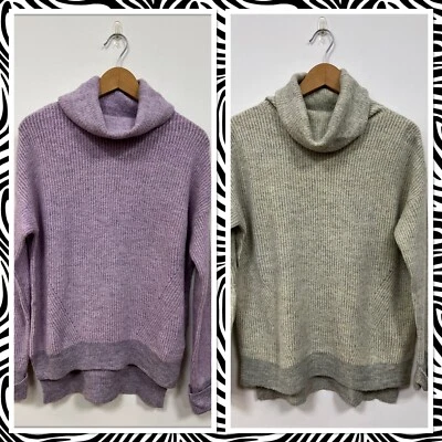Ladies New Ex Yours Roll Neck Knit Jumper Size 116-36 Two Colours - Image 1 of 4