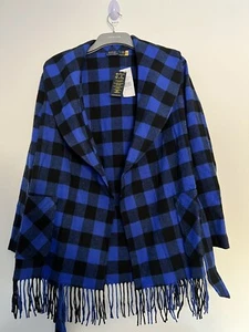 Polo Ralph Lauren Womens Tartan Blue Long Sleeve Belted Blouse - Size S - NEW - Picture 1 of 6