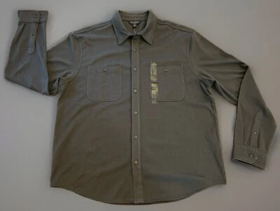 Banana Republic *** Long Sleeve Jersey Knit Button Down XL Slim Fit Black - Image 1 of 4