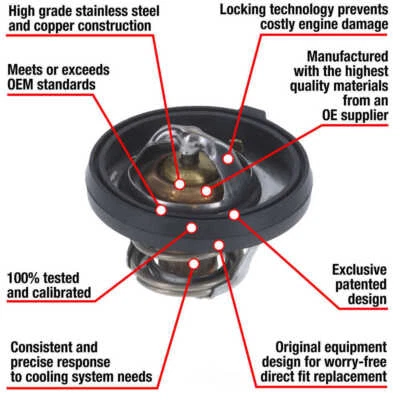 Engine Coolant Thermostat fits 1993-2001 Plymouth Grand Voyager,Voyager Neon Bre — 第 1/2 张图片