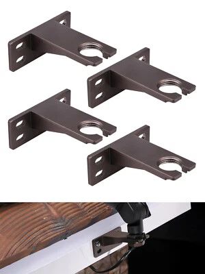 LEONLITE 4 Pack Low Voltage LED Spotlight Gutter Mount Bracket, 1/2" NPT Standard Thread