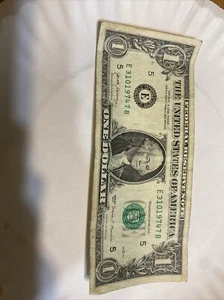31 0 1974 7 - $1 Fancy Serial Birthday Anniversary Note - July 31, 1974 - Picture 1 of 4