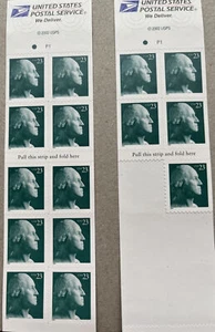 USPS GEORGE WASHINGTON set of 10, cent stamps and Partial Book Of 5 SA 2002 - Picture 1 of 3