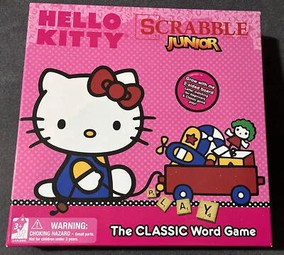 Hello Kitty Scrabble Junior Grow With Me 2-Sided Board Game 2014 - Image 1 of 4
