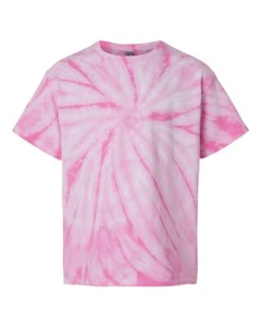Dyenomite 20BCY Youth Cyclone Pinwheel Tie-Dyed T-Shirt - Picture 1 of 10