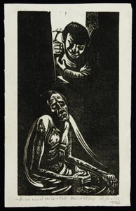 Expressionismus 1946 Linolschnitt Alfred Georg SEIDEL (1913-2001 D) handsigniert - Bild 1 von 2