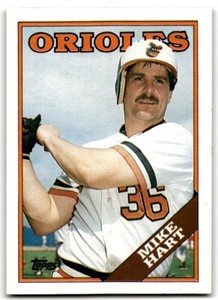 1988 Topps Baseball Card Mike Hart Rookie Baltimore Orioles #69