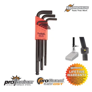 Bondhus PBLX9M Set di 9 pezzi. Chiave angolare ProHold® Tip Ball End 1,5-10 mm - Foto 1 di 1