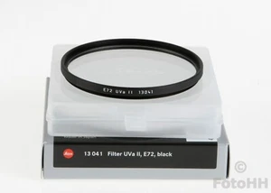 LEICA UVa II E72 72mm FILTER IN BLACK LEICA NUMBER : 13041 NICELY PRICED !!!! - Picture 1 of 7