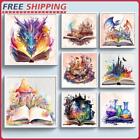 Full Embroidery Eco-cotton Thread 11CT Printed Spellbook Cross Stitch Kit