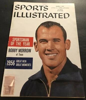 1957 Sports Illustrated TEXAS Melbourne BOBBY MORROW Sportsman Of Year ABILENE - Image 1 of 2