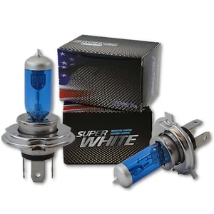 7X6" Headlights Headlamp Halogen H4 Light Bulbs Super White 60/55W HID 7500K - Picture 1 of 9