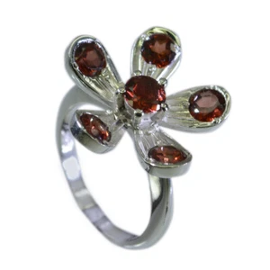 Garnet Sterling Silver Ring Handmade Jewelry For Wedding Gift US - Picture 1 of 2