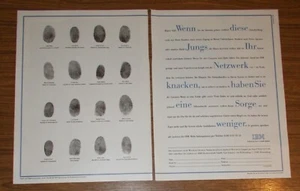 Seltene Werbung IBM Netzsicherheit - Netzwerk knacken 1996 - Bild 1 von 1