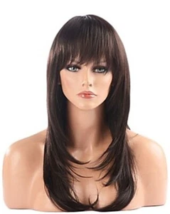 New Women Wig Fashion Brown Long Straight Wig Full Hair Wig Party Cosplay Wig - Picture 1 of 4