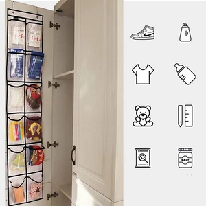 12 Pockets Door Storage Bag Hanging Storage Underwear Socks Closet Storage Bag - Picture 1 of 14