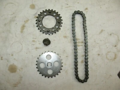 1994 HONDA VF750C MAGNA V45 750 OIL PUMP DRIVE CHAIN + SPROCKETS - GOOD TEETH - Image 1 of 4