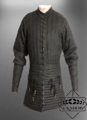 Disfraz Medieval Gambesón Recreación Acolchado Gambesón Elegante Vestido Foto 1 de 4